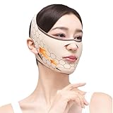 kanuoc V Line Lifting Mask, Adjustable Chin Strap for Sleeping, Jaw Exerciser Face Lift Prevent Sagging, Chin and Cheek Lifting Bandage for V Face Lift (21-27in, Champagne)