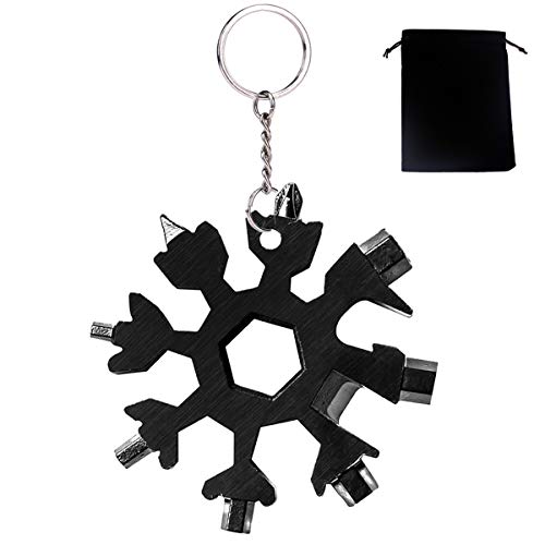 Lukiny Unisex-Adult UGYYFG Edelstahl Multi-Tool Schneeflocke Multitool Karte Schlüsselanhänger Flaschenöffner Ringschlüssel Sechskantschlüssel für Outdoor EDC, Schwarz, L 1 Lukiny Unisex-Adult UGYYFG Edelstahl Multi-Tool Schneeflocke Multitool Karte Schlüsselanhänger Flaschenöffner Ringschlüssel Sechskantschlüssel für Outdoor EDC, Schwarz, L