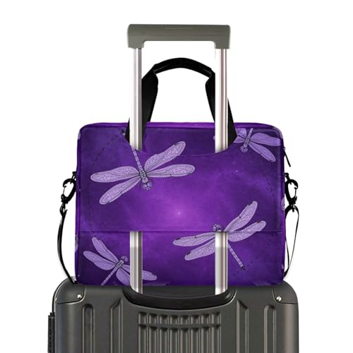 Maletín para portátil 15.6 pulgadas con asa y correa morado galaxia miniatura 4