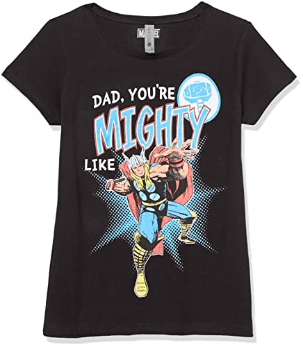 T-shirt Marvel fille Mighty Like Dad vêtement noir ado L