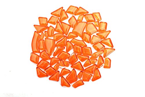 Milltown Merchants Smooth Mosaic Pieces (400-450 Per Bag), 1 Pound (16 Oz.) (1 Pound, Orange) #TOP1