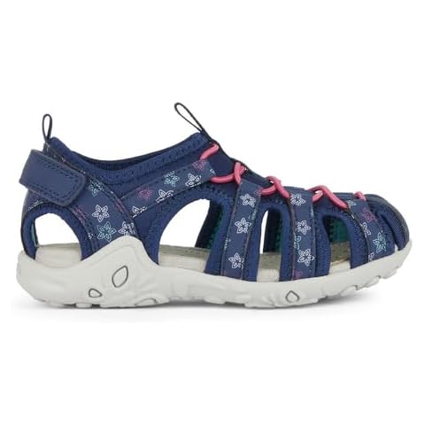 Geox Girls J Whinberry G Sandal in Navy Fuchsia Cover