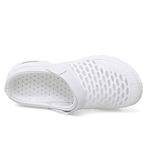 Image of Trsorini Mules Clogs for Women Summer Air Cushion Platform Mesh Mules Sneaker Sandals for Female Lightweight Beach Shoes Outdoor Slippers Walking Shoes