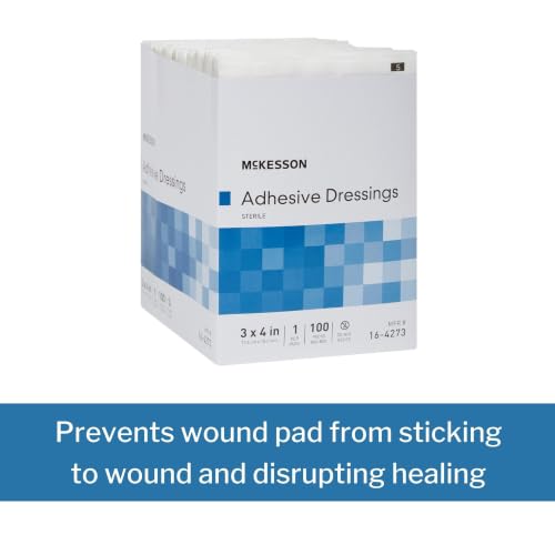 McKesson Adhesive Dressing, Sterile, Cotton, White, 3 x 4 in, 100 ct - image 3
