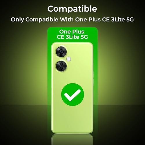 Image of A rtistque Clear Hard Transparent Acrylic Armor Anti-Drop Shockproof TPU Edge Back Cover Case for Oneplus Nord CE 3 Lite - Black
