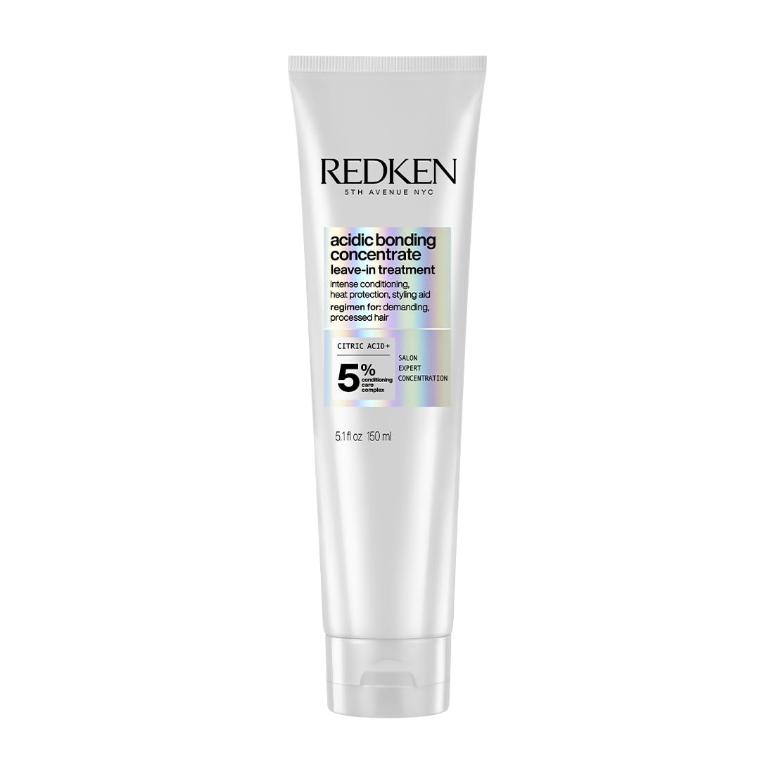 Redken Acidic Bonding Concentrate Leave In Conditioner With Citric Acid, 150 ml | Professional Bond Repair Treatment & Heat Protectant For Dry, Damaged, Coloured and Frizzy Hair | For Men & Women