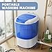 Elevon Mini Spin Dryer Portable Washing Machine, Compact Laundry for Home, Apartment, RV, Blue