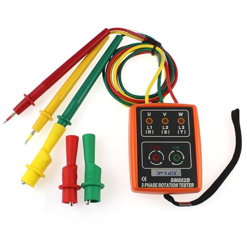 SM852B 3 Detector de secuencia de fase Rotación Indicador LED Tester Checker Meter