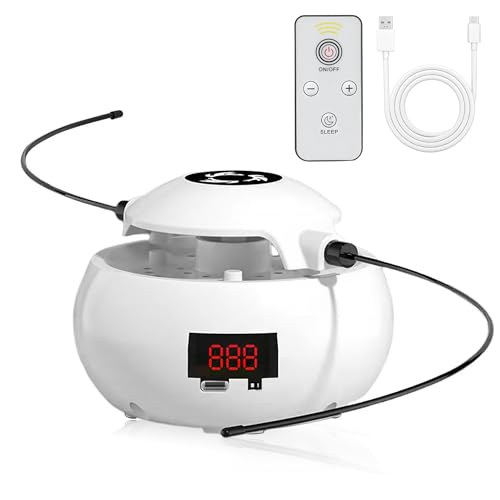 lfcforldx Hands-Free Smart Jump Rope Machine, Automatic Floor Jump Rope for Kids & Adults, 10 Speed Levels, LCD Counter, Remote Control, Rechargeable Indoor Cardio Fitness Trainer for Family & Home