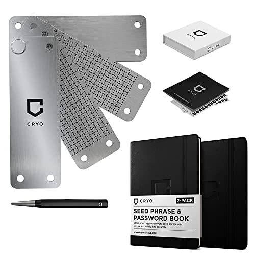 CRYO Crypto Seed Storage Bundle - Fireproof Stainless Steel Bitcoin ...