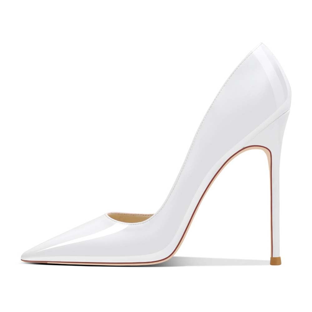 Escarpins Blancs à Paillettes : Talons Hauts Chic de Cérémonie - 6