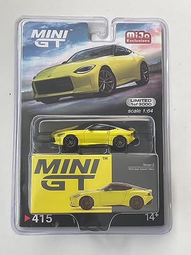 Modelo a escala 1:64 Nissan Z Proto Spec 2023 amarillo miniatura 4