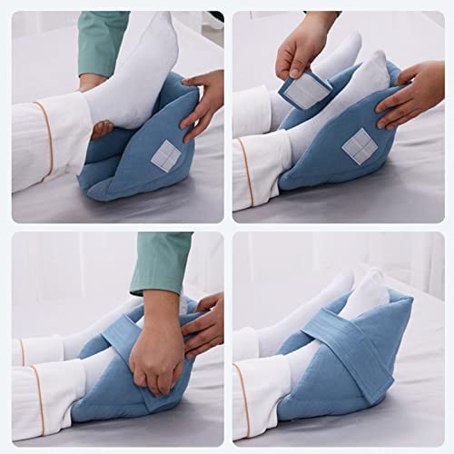 Almohada protectora para el talón, 1 par de cómodos cojines antiescaras para la protección del talón para pies hinchados y pacientes postrados en cama, alivio eficaz de las úlceras por presi