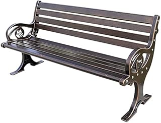 Banco de jardim ao ar livre, banco de pátio, banco de parque ao ar livre, banco de terraço de parque, bancos ao ar livre, banco de jardim à prova de intempéries, banco de 2-3 lugares com encosto e ap