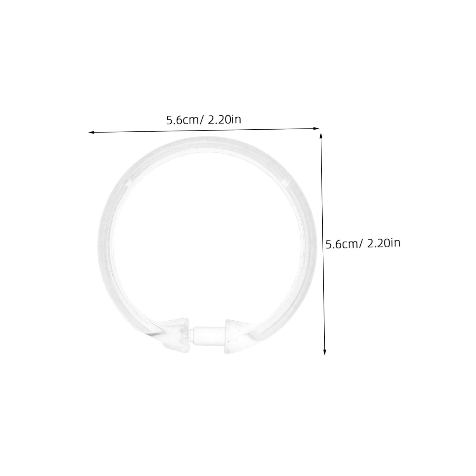 50 Pezzi Anelli per Doccia in Plastica Trasparente con Chiusura Scatto Sicura Anelli Bagno Resistenti Compatibili con Asta Doccia e Tende Spesse Accessori Bagno Multifunzionali