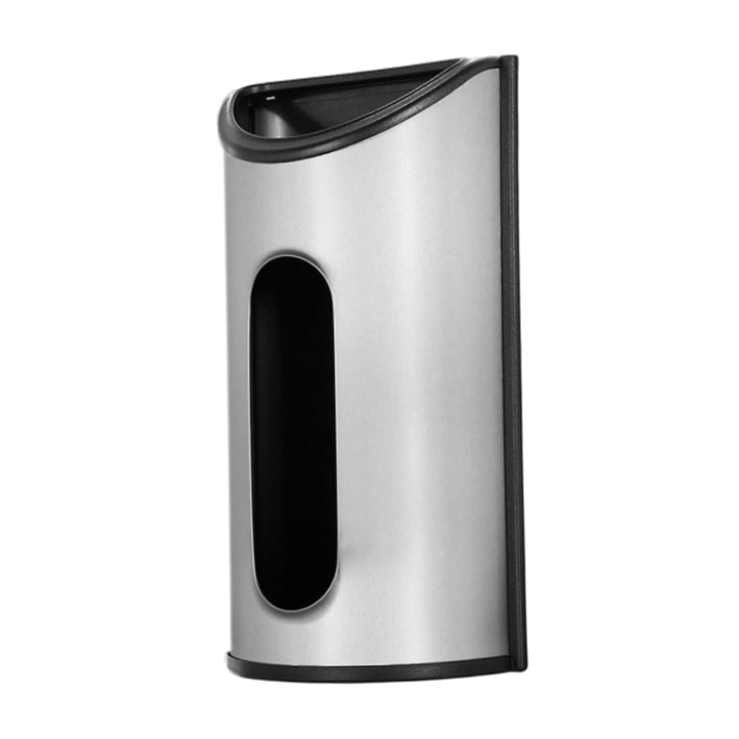 Hintyne Carrier Bag Dispenser Plastic Bag Dispenser Stainless Steel Wall Mounted Grocery Saver Holder 31x17x9cm Wall Mount Grocery