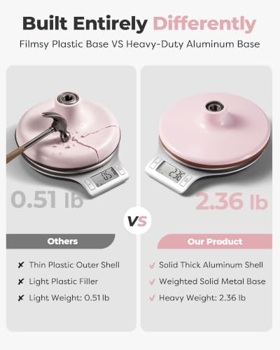 Image of Kootek Aluminium Alloy Revolving Cake Stand 12 Inch Rotating Cake Turntable for Cake, Cupcake Decorating Supplies for Mother's Day
