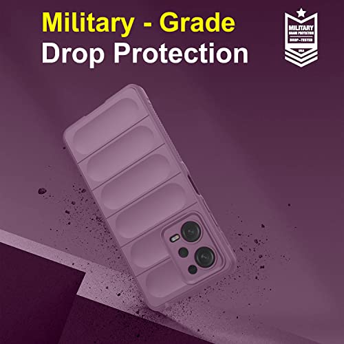 Image of Amazon Brand - Solimo Back Case Cover for Mi Redmi Note 12 Pro 5G | Compatible for Mi Redmi Note 12 Pro 5G Back Case Cover | Matte Case | Liquid Silicon Magic Case with Camera Protection | Lavender