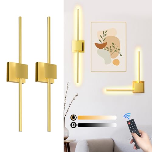 Image of Torchlet Battery Operated Wall Sconces Set of 2, Rechargeable Wall Lights