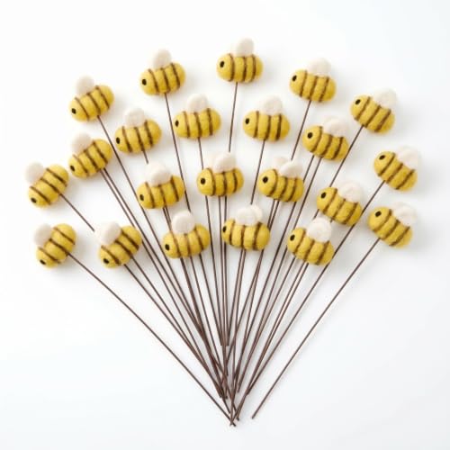 Tiges d'abeilles en feutre pour donner de la poésie à vos fêtes d'anniversaire