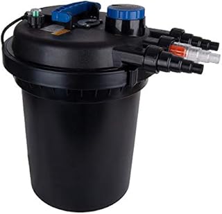 Polar Aurora CPF-250 Pond Pressure Bio Filter 13W UV Light 10000L Koi Water, Black