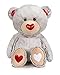 SL Osito de Peluche con 1 corazón Rojo de Amor. Oso de Peluche de 54cm (Gris)