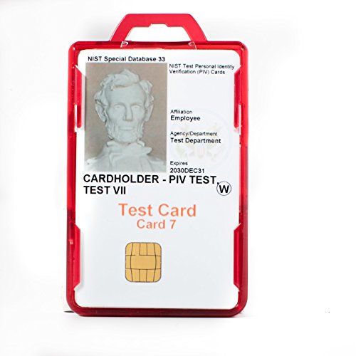 Identity Stronghold Secure Badge Holder Duolite, Red (IDSH2004-001B-red)