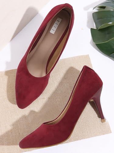 Image of ELLE Women Pointed Toe Stiletto Heel Slip-On Pumps