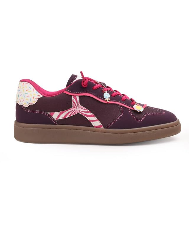 Image of Bacca Bucci Sugar Rush Women's Casual Sneakers | Lace-Up Low-Top | Mesh & Synthetic Upper | Playful Lace Charms | Grippy Rubber Cupsole | Walking