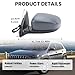 Left Driver Side Mirror Compatible with Jeep Cherokee KL 2014-2023 Power Glass Manual Folding Heated Paintable 10 Holes 5 Pins Primer Gray