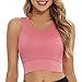 Womens High Impact Sports Bra Workout Crop Top High Neck Longline Sports Bra for Workout (L, Malus Red)