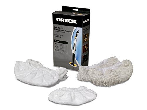 Oreck Steam-It Microfiber Replacement Bonnets - STEAMKITLR - Set of 6
Includes a 2 heavy duty floor bonnets, 2 all purpose floor bonnets, and 2 small utility tool bonnets