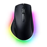 Razer Pro Click V2 - Wireless ergonomic mouse - AI Prompt Assist - 30K Optical Sensor - 3.5 months battery life (14 zones Chroma RGB, HyperScroll tiltable mouse wheel) Black