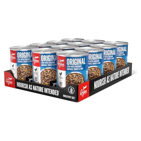 ORIJEN Original Stew Recipe with Chicken, Turkey & Eggs Wet Dog Food, WholePrey Ingredients, 12.8oz (Case of 12) Cover