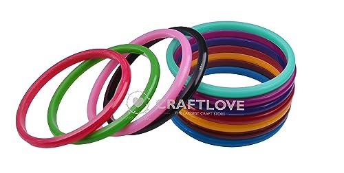 CRAFT LOVE Plastic Round Multicolor Bangle Set