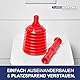 TURBO PRODUKTE Turbo Stampfer Eisblau - Pömpel rohrfrei - Saugglocke für Toilette, Waschbecken, Dusche uvm. - max. Saugkraft - 5-faches Ansaugvolumen