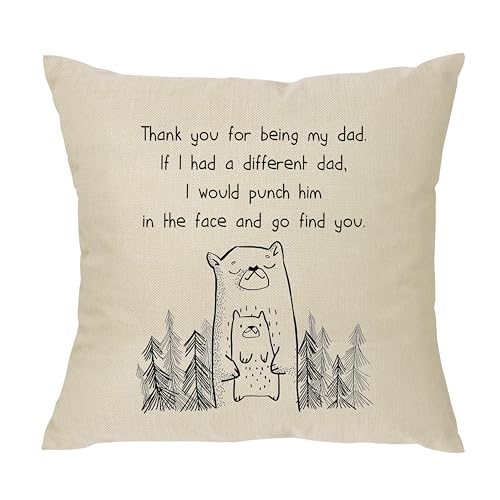 Opiniones y reviews de cojines dia del padre favoritos de las personas. 46 XUNLIZXY - Funda de cojín divertida para papá de la hija, hijo para cumpleaños, Navidad, día del padre, papá