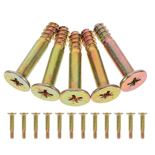 MINAOLULUS 20 Tornillos Conectores Dorados para Toldo de Camping, Kit de Montaje para Varillas de Tienda al Aire Libre, Accesorios Resistentes para Gazebos y Pérgolas, Instalación Sencilla