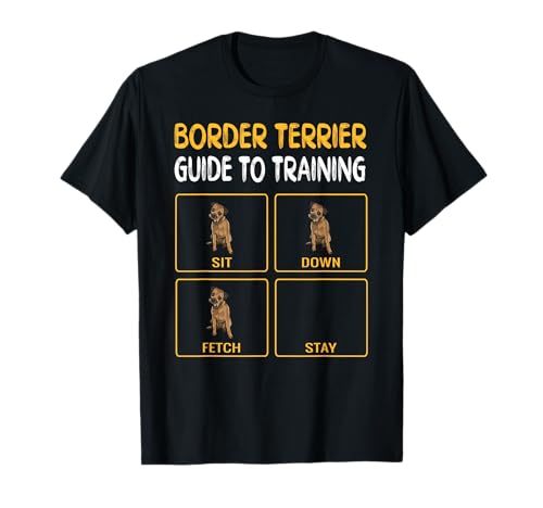 Funny Border Terrier Guide To Training Dog Obedience Trainer T-Shirt for Men Women