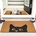 UINI Door Mat Outdoor Indoor Welcome Mats, Cute Cat Front Doormat, Non Slip Durable Entrance Rugs for Front Door, Inside Outside Entry, Porch, Resist Dirt, 17" x 30", Easy to Clean