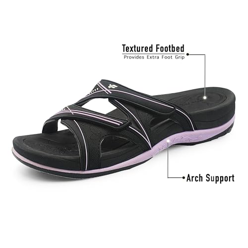 Image of Gold Pigeon Shoes SIGNATURE Comfort Walking Slides Sandals for Women | Arch Support, Waterproof, Non-Slip