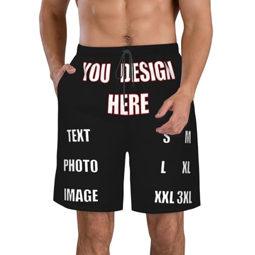 Custom Shorts Personalized Text Image Logo Fashionable Trunk Custom Short Washed Shorts Personalized Gifts for Family