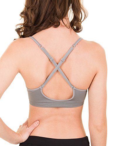 Caramel Cantina 4 Pack V Neck Padded Bralette Adjustable Straps4