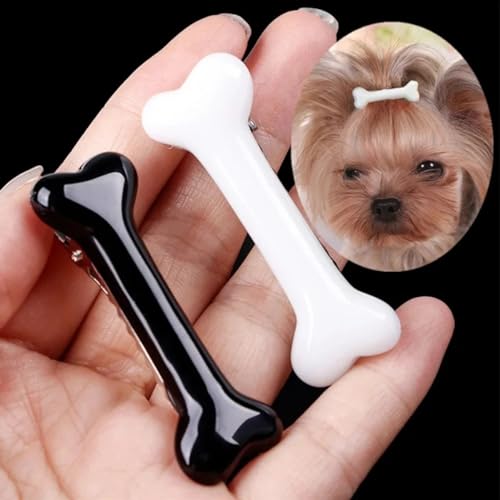 10 Stück (5 Stück schwarz + 5 Stück weiß) Hunde-Haarnadeln, Welpen, Kätzchen, Haarspangen, niedlicher Entenschnabel-Clip, Tierhaar-Zubehör, Tierhaarpflege, Hundezubehör