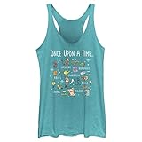 Disney womens Disney Princess Once Upon a Time Tri-blend Racerback Layering Tank T Shirt, Tahiti Blue, XX-Large US