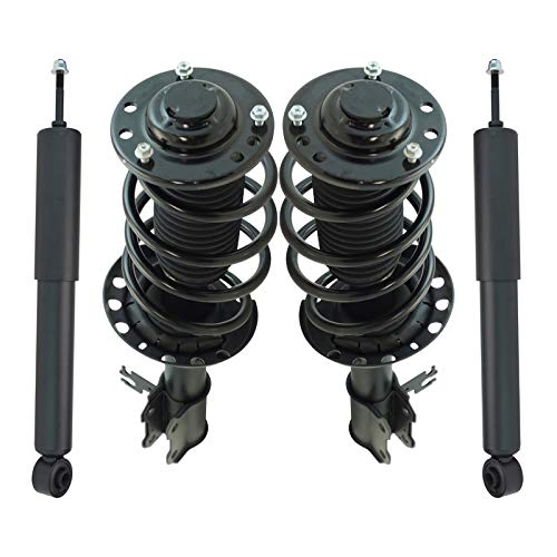 Image of TRQ Front and Rear Complete Strut Assembly & Shock Absorber Kit Complete Strut & Coil Spring Assembly Compatible with 2003-2011 Saab 9-3