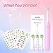 YUNCHI K5 Kids Electric Toothbrush Rechargeable with Waterproof Stickers, 3 Modes with 2 Minutes Timer, Toddler Children Sonic Toothbrush for Girls Ages 3-12, 4 Replacement Heads Soft Bristles, Pink