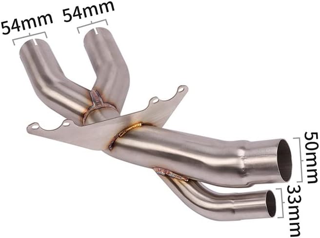 スリップオン にとって S1000RR 用 2017 2018 オートバイの排気触媒ステンレス鋼接続ミドルリンクパイプ スリップオン