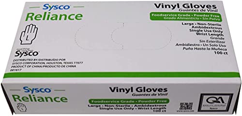 Sysco New Disposable Vinal Gloves Large 100 Per Box… #TOP3