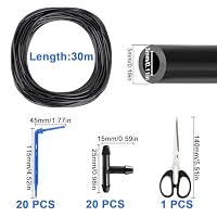 Mikro-Bewässerungsschlauch 30M Micro-Drip-System Schlauch Tropfbewässerungsschlauch 3/5 mm Tropfbewässerung Bewässerung Tropfrohr für Gartenbewässerungssystem – Ansicht 2